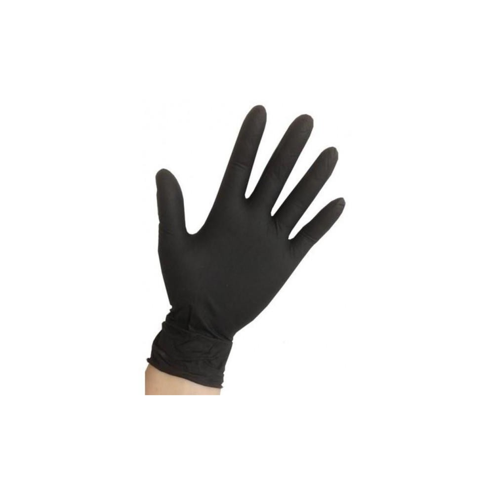 GUANTES SIBEL BLACK LATEX TALLA L  100 UNIDADES