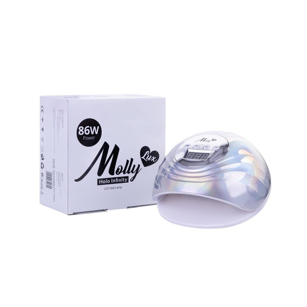 MOLLY LAC LAMPARA UÑAS LED 86W HOLOGRAFICA SILVER