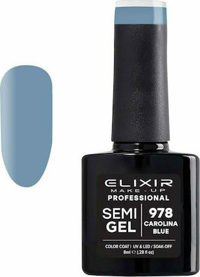 ELIXIR SEMI GEL COLOR 8 ML CAROLINA BLUE Nº 978