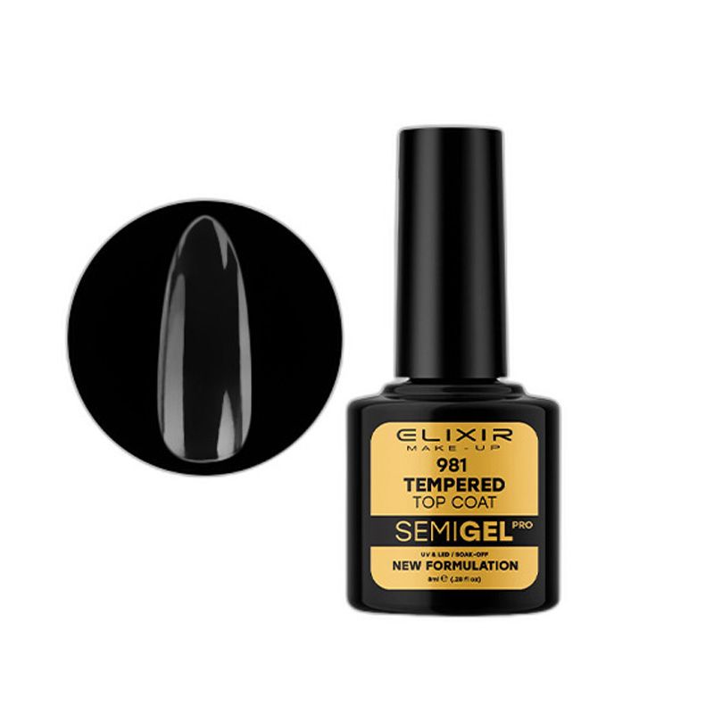 ELIXIR SEMI GEL COLOR 8 ML TEMPERED TOP COAT Nº 981