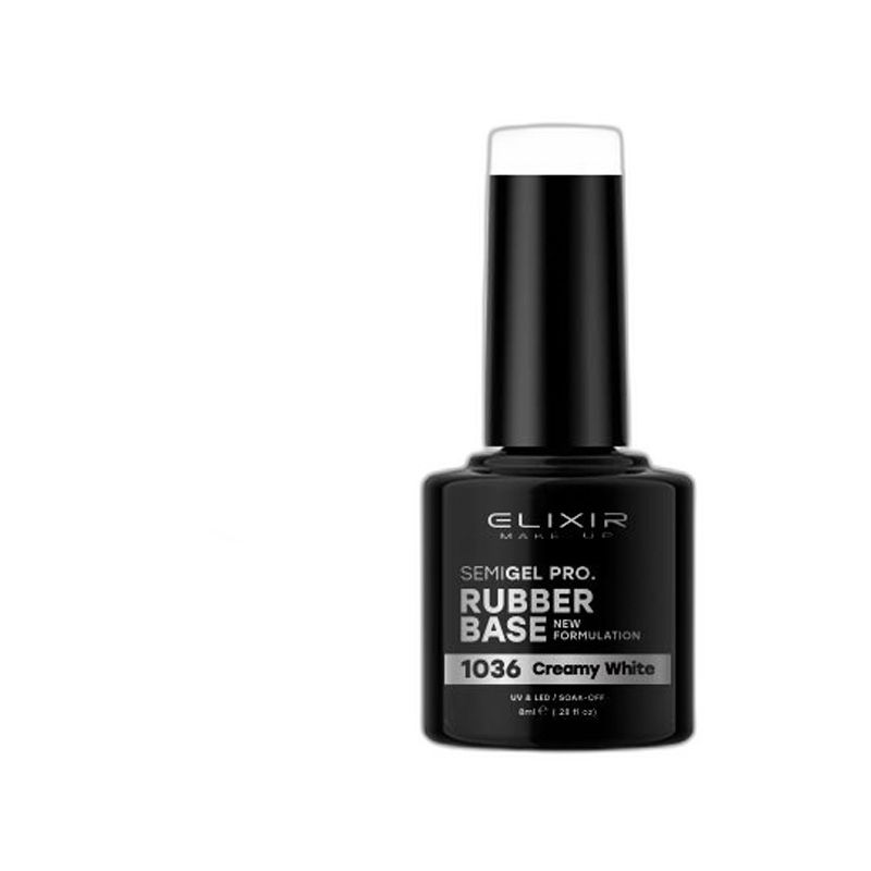 ELIXIR SEMI GEL COLOR 8 ML BASE RUBBER CREAMY W