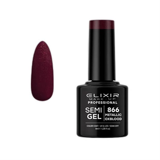 ELIXIR SEMI GEL COLOR 8 ML METALLIX OXBLOOD Nº 866