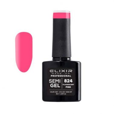 ELIXIR SEMI GEL COLOR 8 ML FLUOR PINK Nº 824