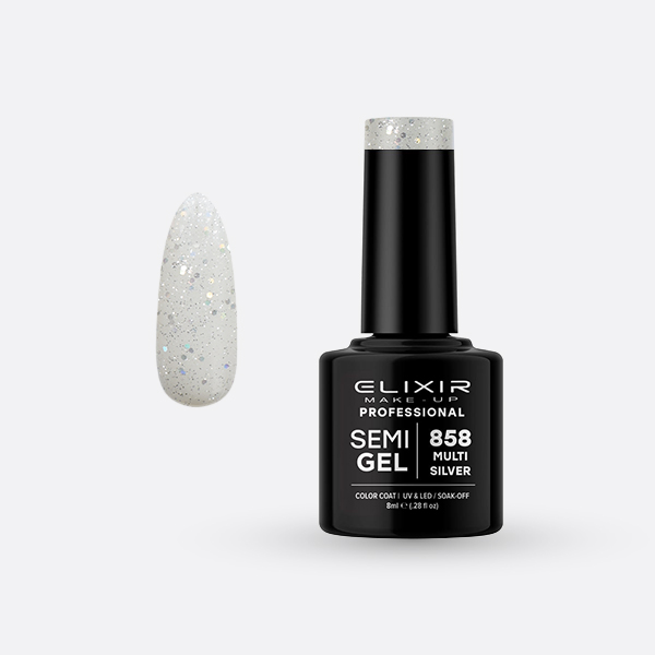 ELIXIR SEMI GEL COLOR 8 ML MULTI SILVER Nº 858