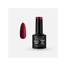 ELIXIR SEMI GEL COLOR 8 ML RED VELVET CLITER Nº 1023