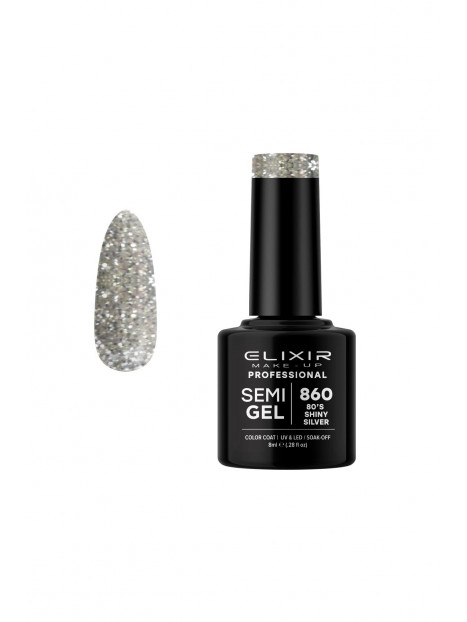 ELIXIR SEMI GEL COLOR 8 ML 80´S SHINY SILVER Nº 860