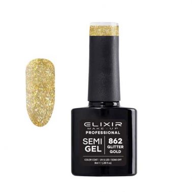 ELIXIR SEMI GEL COLOR 8 ML GLITTER GOLD Nº 862