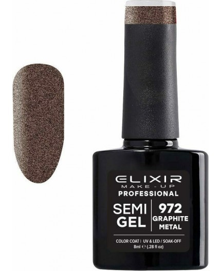 ELIXIR SEMIGEL COLOR 8 ML GRAPHITE METAL Nº 972