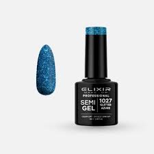 ELIXIR SEMI GEL COLOR 8 ML GLITTER AZURE Nº 1027