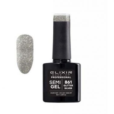 ELIXIR SEMI GEL COLOR 8 ML GLITTER SILVER Nº 861