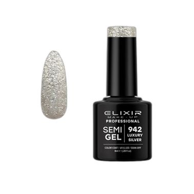 ELIXIR SEMI GEL COLOR 8 ML LUXURY SILVER Nº 942