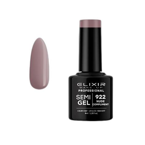 ELIXIR SEMI GEL COLOR 8 ML NUDE COMPLIMENT Nº 922