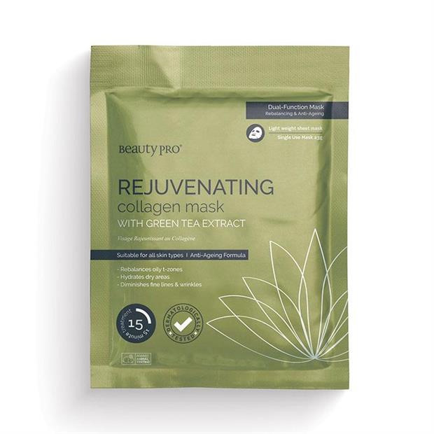 BEAUTY PRO REJUVENATING COLLAGEN SHEET MASK WITH GREEN TEA EXTRACT 23G