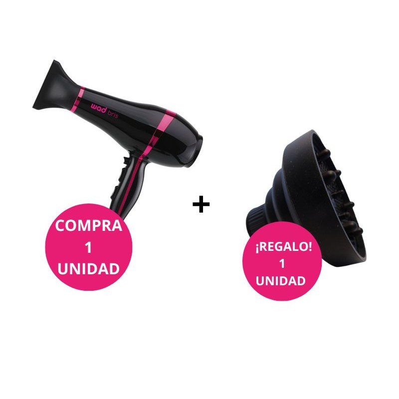 KIT SECADO WAD (BRIS PINK + DIFUSOR PLEGABLE NEGRO)