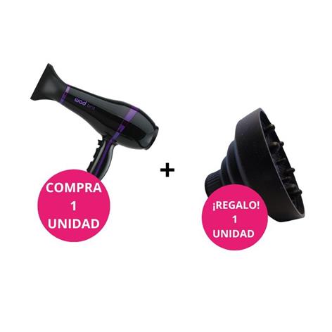 KIT SECADO WAD (BRIS PURPLE + DIFUSOR PLEGABLE NEGRO)