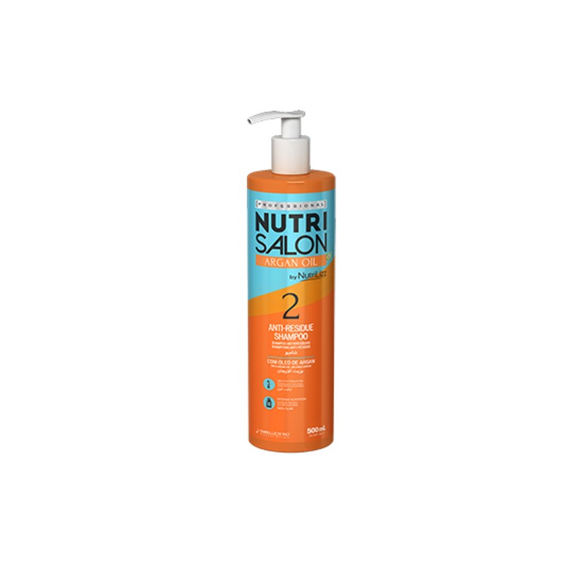 NUTRI SALON ARGAN OIL ANTI-RESIDUE SHAMPOO (2) 500ML