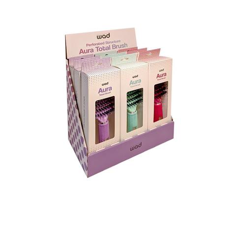 DISPLAY BRUSH AURA GREEN-PURPLE-RED (9 UNDS)