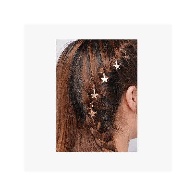 ANILLAS DECORATIVAS CON ESTRELLAS PARA EL CABELLO