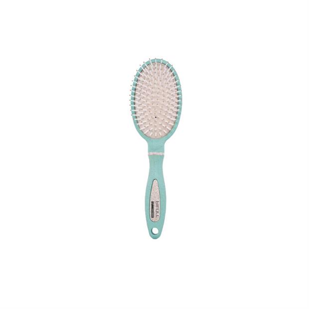 BIO OVAL PASTEL COLOUR · CEPILLO 100% BIODEGRADABLE DE FIBRA DE TRIGO · VERDE