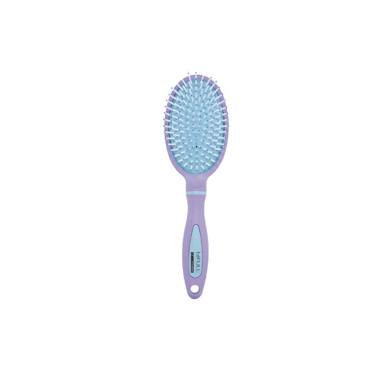 BIO OVAL PASTEL COLOUR · CEPILLO 100% BIODEGRADABLE DE FIBRA DE TRIGO · LILA