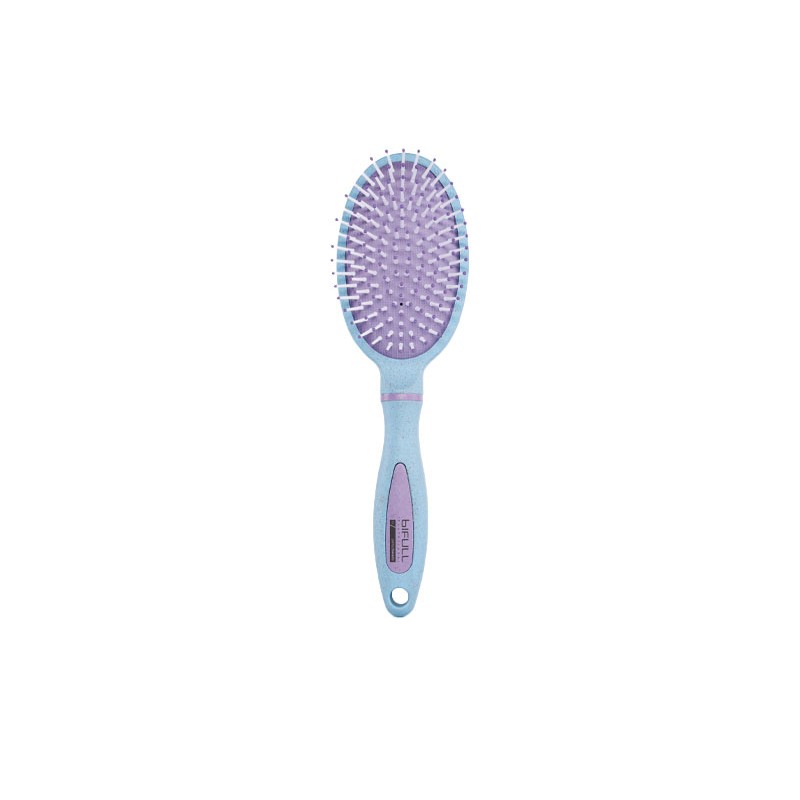 BIO OVAL PASTEL COLOUR · CEPILLO 100% BIODEGRADABLE DE FIBRA DE TRIGO · AZUL