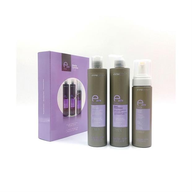 PACK E-LINE CURLY(SHAMPOO 300ML+CONDITIONER300ML+ULTRA RIZZI MOUSSE 200ML)
