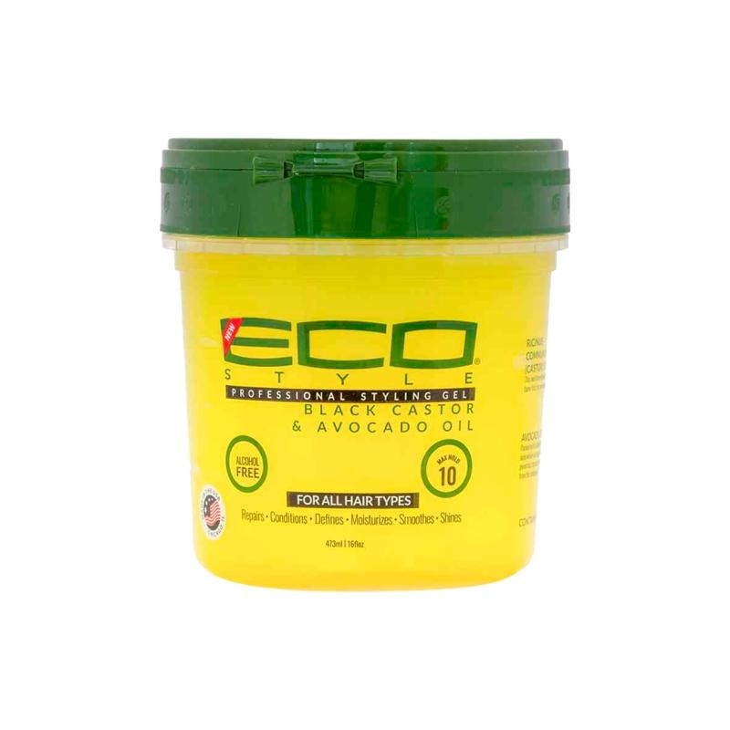 ECO STYLE GEL BLACK CASTOR & AVOCADO OIL 473ML 16OZ