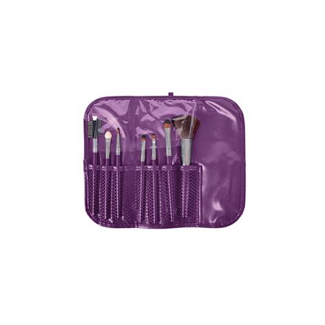 SET ESTUCHE 7 PINCELES MAQUILLAJE TIKA PURPLE BIFULL