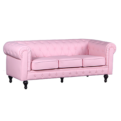 SILLON DE ESPERA CHESTER TRES  PLAZAS ROSA