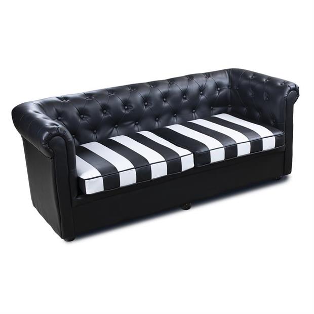 SILLON DE ESPERA CHESTER JCO TRES PLAZAS NEGRO