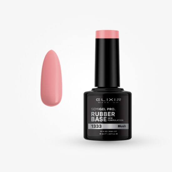 ELIXIR SEMI GEL COLOR 8 ML 12 RUBBER BASE COAT BLUSH Nº 1333