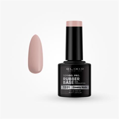 ELIXIR SEMI GEL COLOR 8 ML RUBBER BASE COAT CREAMY NUDE Nº 1331